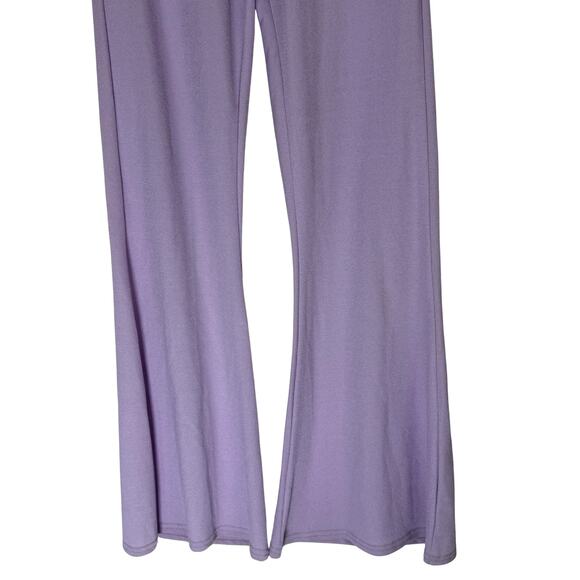 NWT Nasty Gal Lavender Purple Lightweight Textured Elastic Waist Pants Size 0 - Picture 3 of 9
